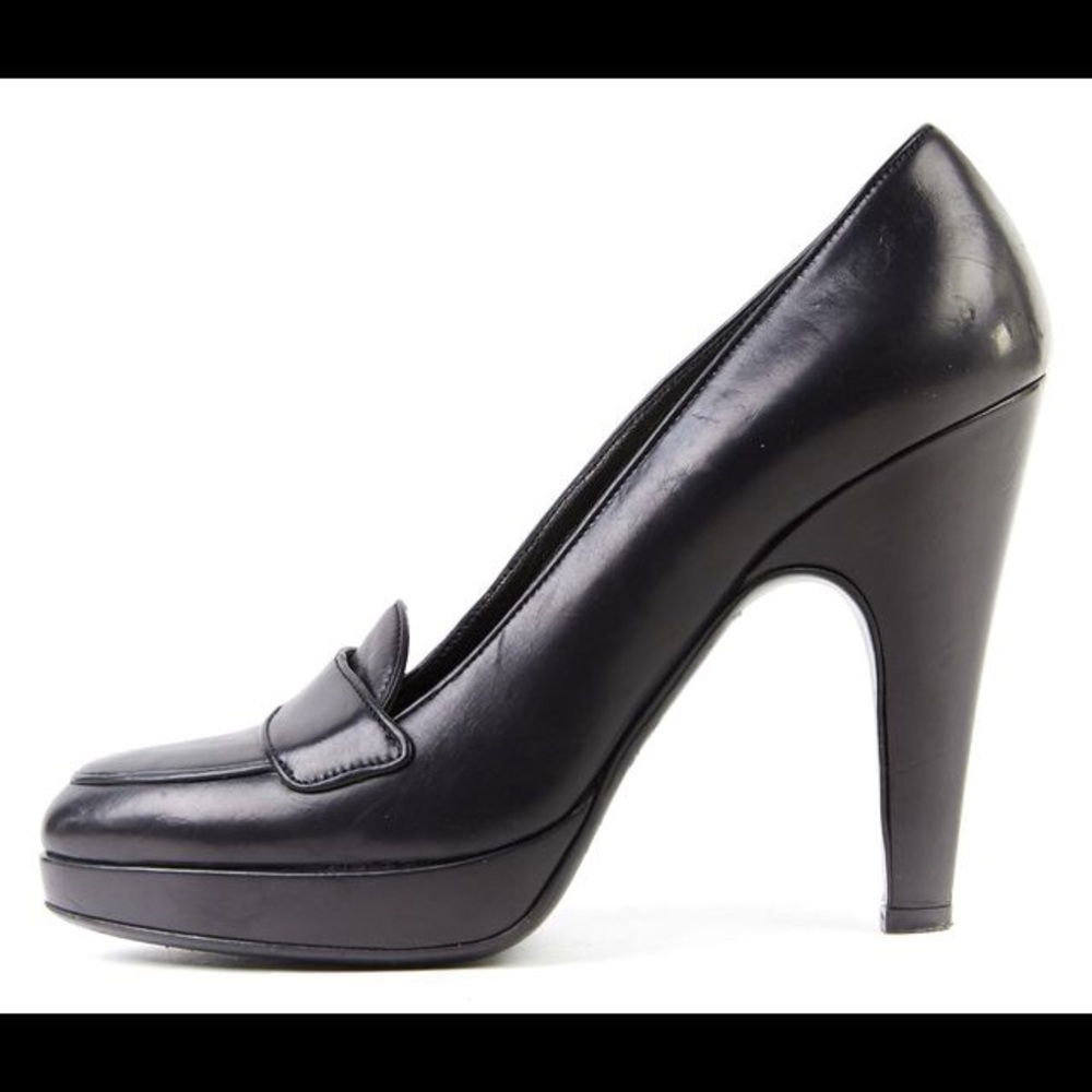 **Final Sale** PRADA Penny Loafer Platform Pumps